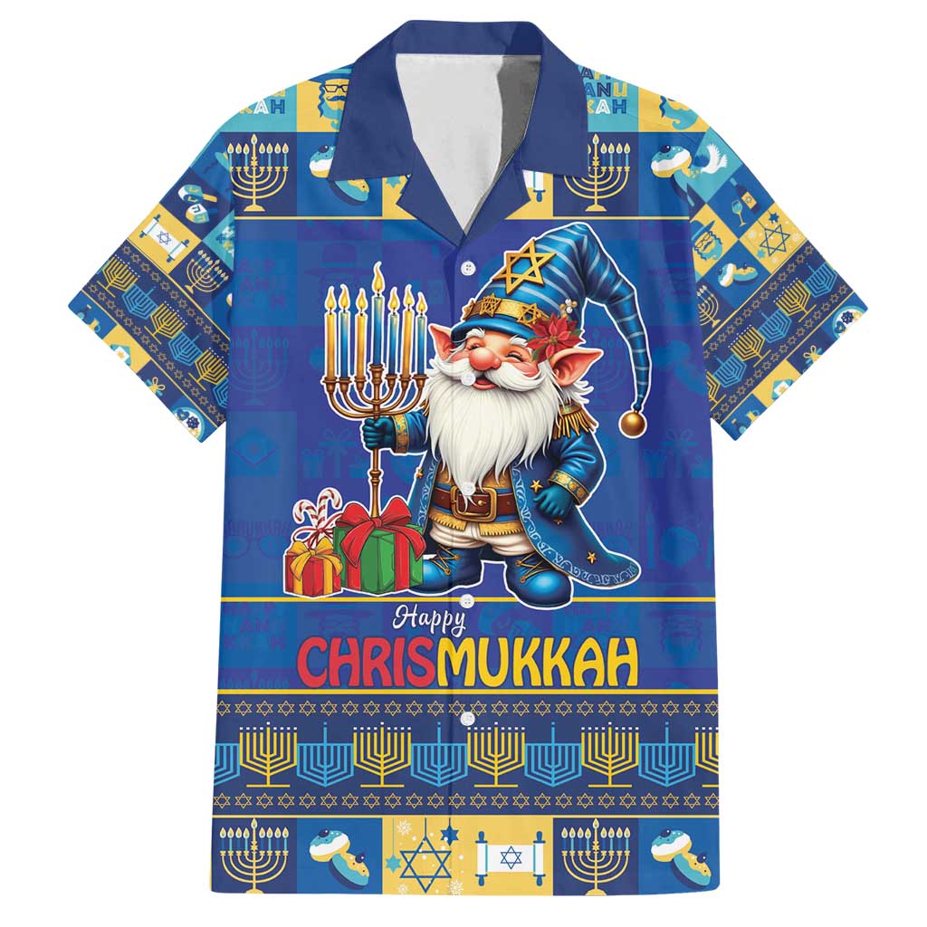 Merry Chrismukkah Family Matching Long Sleeve Bodycon Dress and Hawaiian Shirt With Gnome Christmas Hanukkah LT9 - Wonder Print Shop
