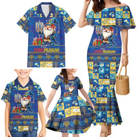 Merry Chrismukkah Family Matching Mermaid Dress and Hawaiian Shirt With Gnome Christmas Hanukkah LT9 - Wonder Print Shop