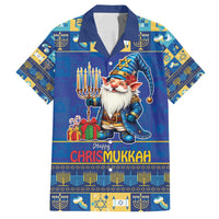 Merry Chrismukkah Family Matching Off Shoulder Short Dress and Hawaiian Shirt With Gnome Christmas Hanukkah LT9 - Wonder Print Shop