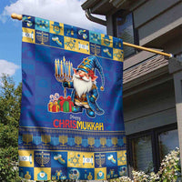 Merry Chrismukkah Garden Flag With Gnome Christmas Hanukkah - Wonder Print Shop