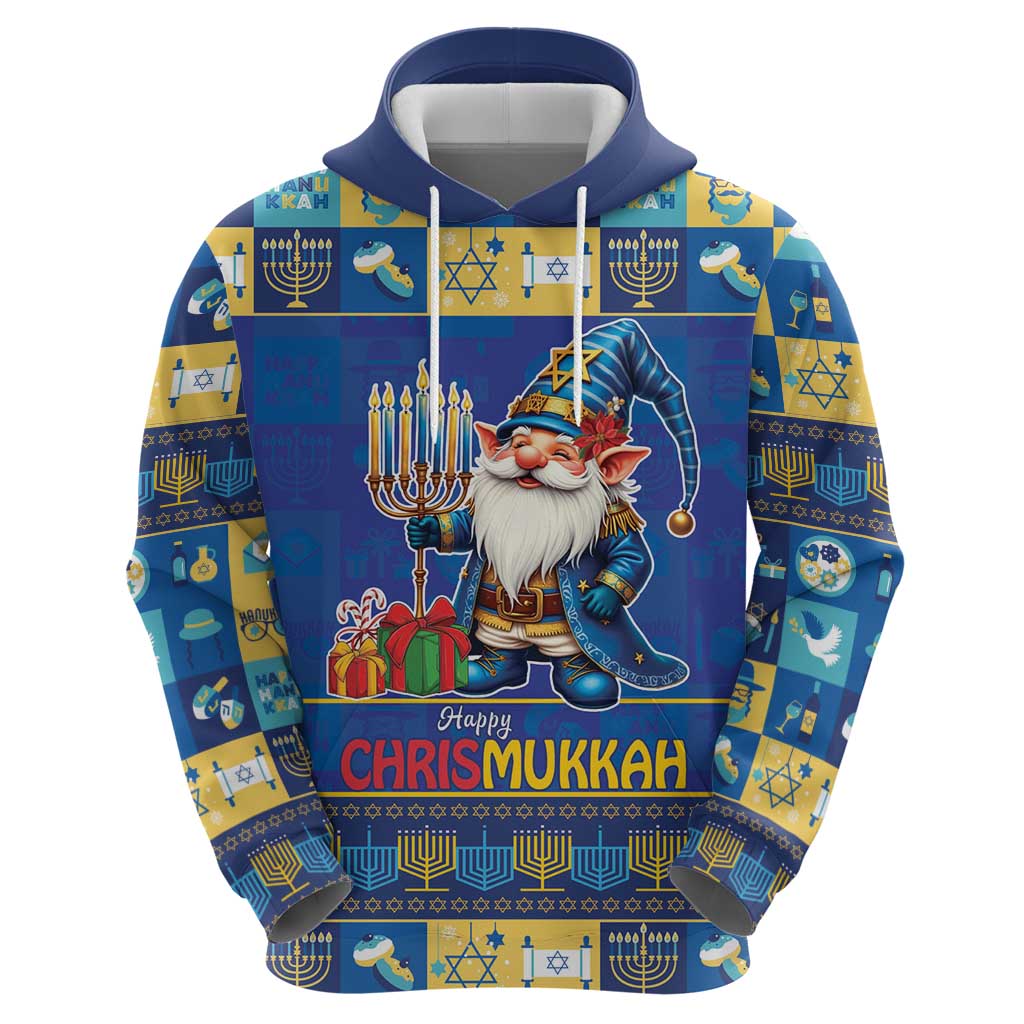 Merry Chrismukkah Hoodie With Gnome Christmas Hanukkah - Wonder Print Shop