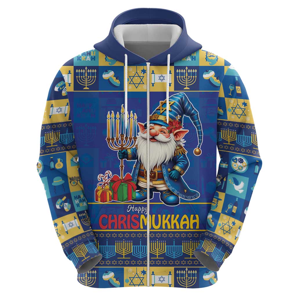 Merry Chrismukkah Hoodie With Gnome Christmas Hanukkah - Wonder Print Shop