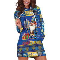 Merry Chrismukkah Hoodie Dress With Gnome Christmas Hanukkah - Wonder Print Shop