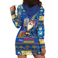 Merry Chrismukkah Hoodie Dress With Gnome Christmas Hanukkah - Wonder Print Shop