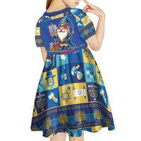 Merry Chrismukkah Kid Short Sleeve Dress With Gnome Christmas Hanukkah - Wonder Print Shop