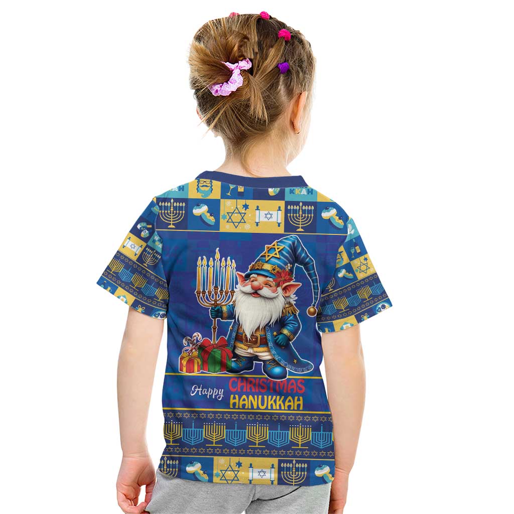 Merry Chrismukkah Kid T Shirt With Gnome Christmas Hanukkah - Wonder Print Shop