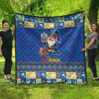 Merry Chrismukkah Quilt With Gnome Christmas Hanukkah - Wonder Print Shop