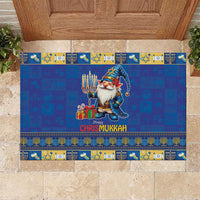 Merry Chrismukkah Rubber Doormat With Gnome Christmas Hanukkah - Wonder Print Shop