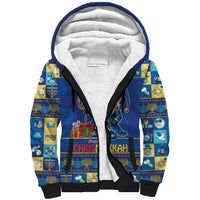 Merry Chrismukkah Sherpa Hoodie With Gnome Christmas Hanukkah - Wonder Print Shop