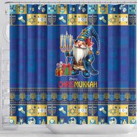 Merry Chrismukkah Shower Curtain With Gnome Christmas Hanukkah