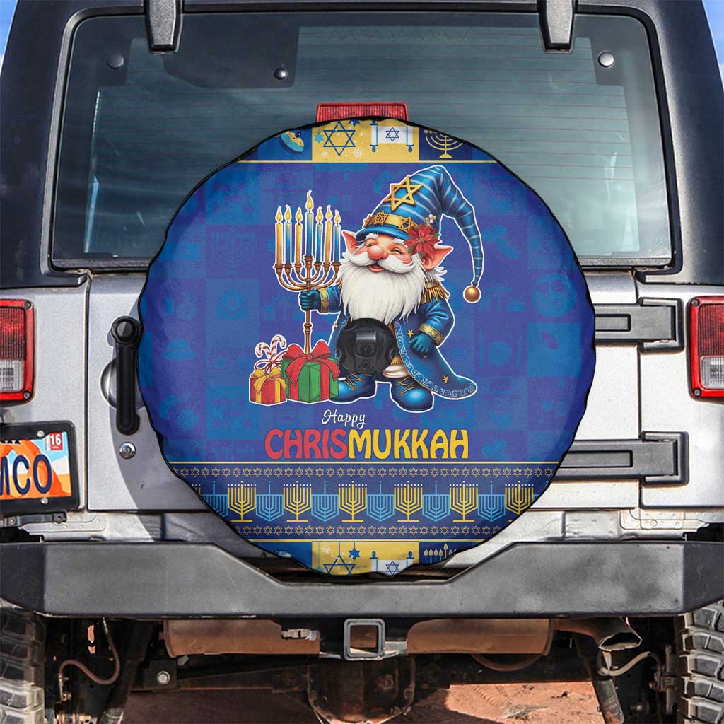 Merry Chrismukkah Spare Tire Cover With Gnome Christmas Hanukkah - Wonder Print Shop