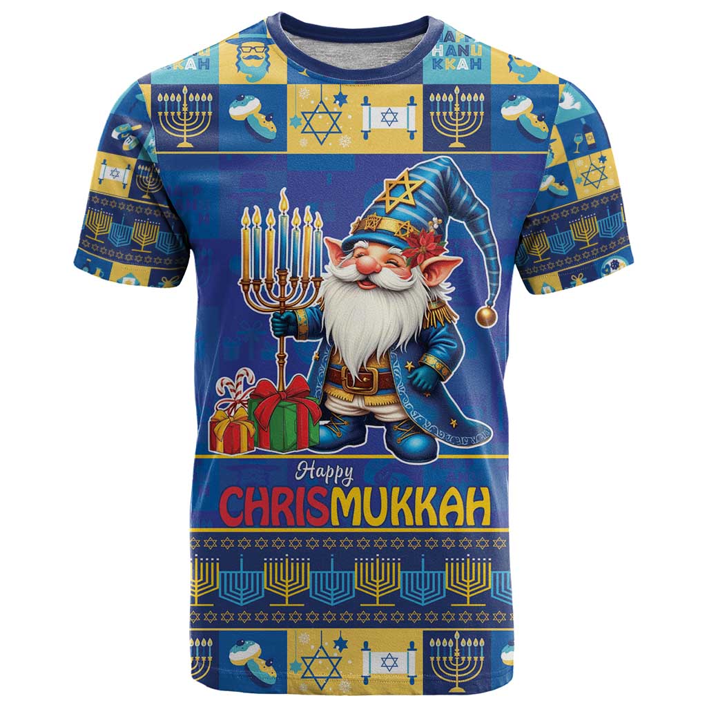 Merry Chrismukkah T Shirt With Gnome Christmas Hanukkah - Wonder Print Shop
