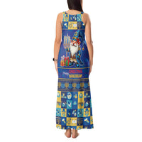 Merry Chrismukkah Tank Maxi Dress With Gnome Christmas Hanukkah - Wonder Print Shop