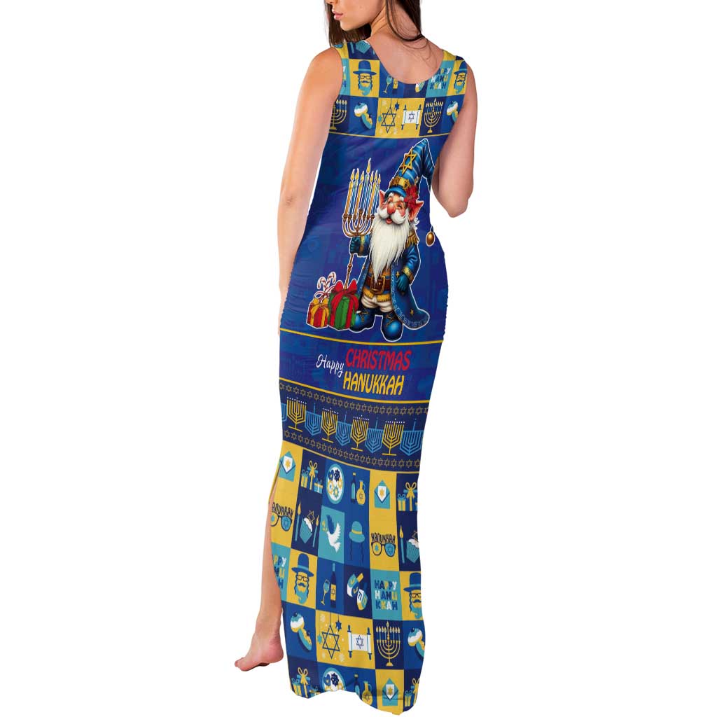 Merry Chrismukkah Tank Maxi Dress With Gnome Christmas Hanukkah - Wonder Print Shop