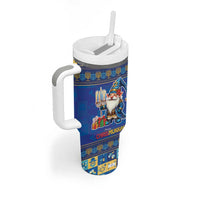 Merry Chrismukkah Tumbler With Handle With Gnome Christmas Hanukkah - Wonder Print Shop