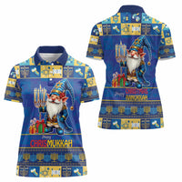 Merry Chrismukkah Women Polo Shirt With Gnome Christmas Hanukkah - Wonder Print Shop