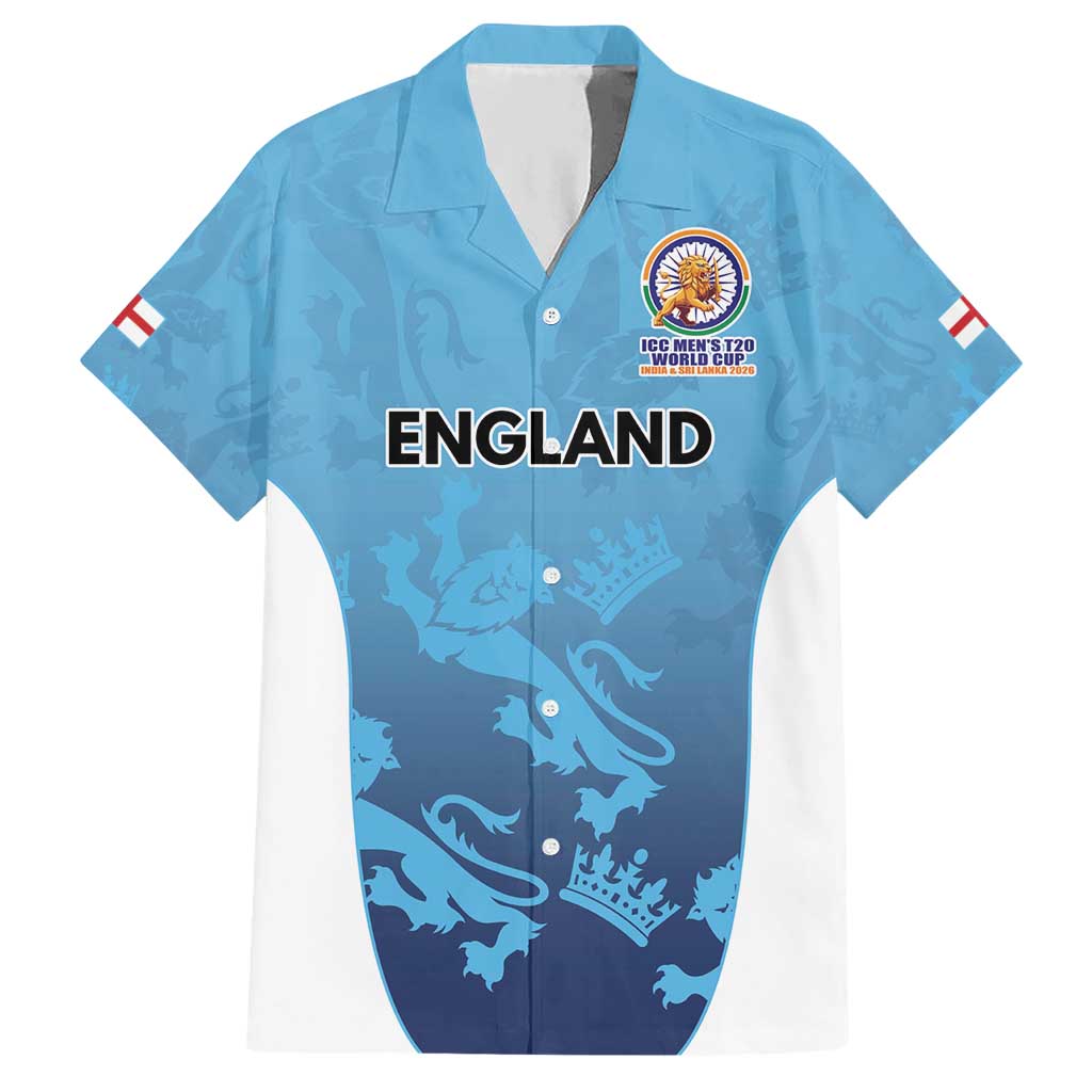 England Cricket Spirit 2026 Hawaiian Shirt World T20 Edition - Wonder Print Shop
