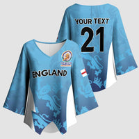 England Cricket Spirit 2026 Kimono Sleeve Blouse World T20 Edition - Wonder Print Shop