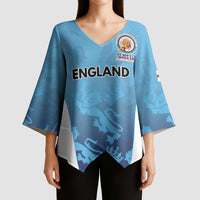 England Cricket Spirit 2026 Kimono Sleeve Blouse World T20 Edition - Wonder Print Shop