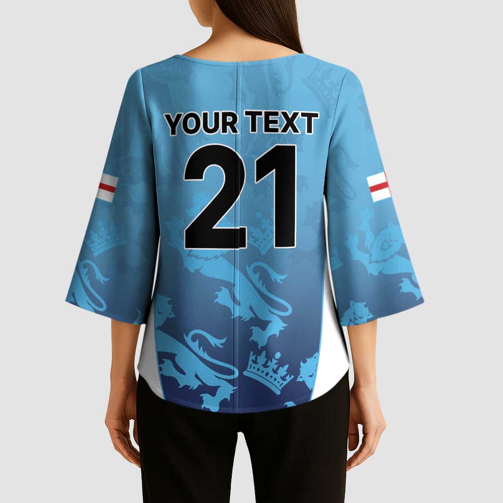 England Cricket Spirit 2026 Kimono Sleeve Blouse World T20 Edition - Wonder Print Shop