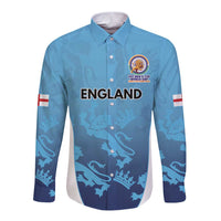 England Cricket Spirit 2026 Long Sleeve Button Shirt World T20 Edition - Wonder Print Shop