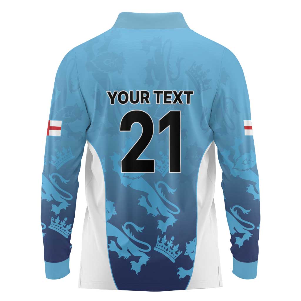 England Cricket Spirit 2026 Long Sleeve Polo Shirt World T20 Edition - Wonder Print Shop