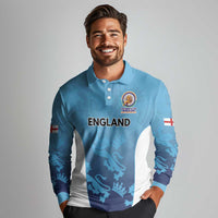 England Cricket Spirit 2026 Long Sleeve Polo Shirt World T20 Edition - Wonder Print Shop