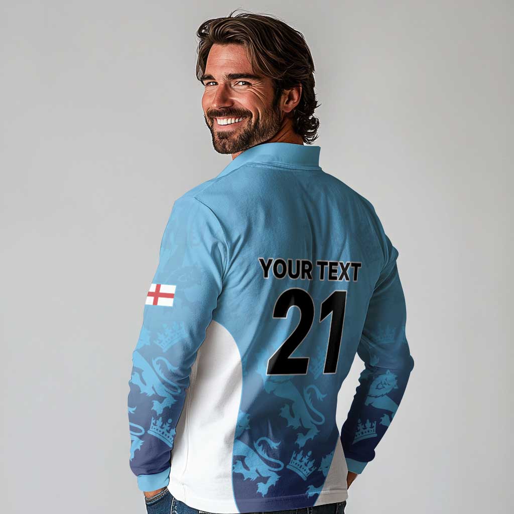 England Cricket Spirit 2026 Long Sleeve Polo Shirt World T20 Edition - Wonder Print Shop
