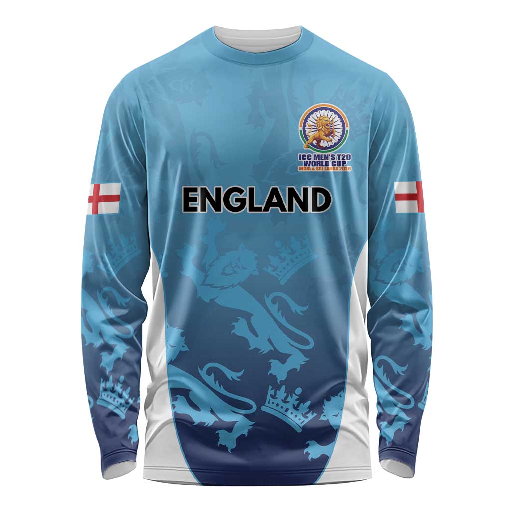 England Cricket Spirit 2026 Long Sleeve Shirt World T20 Edition - Wonder Print Shop