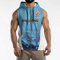England Cricket Spirit 2026 Sleeveless Zip Hoodie World T20 Edition - Wonder Print Shop