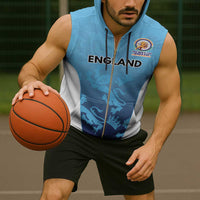 England Cricket Spirit 2026 Sleeveless Zip Hoodie World T20 Edition - Wonder Print Shop