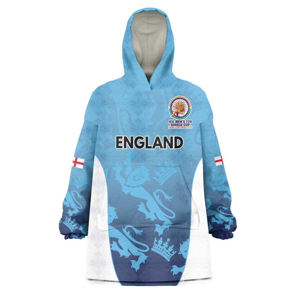 England Cricket Spirit 2026 Wearable Blanket Hoodie World T20 Edition - Wonder Print Shop