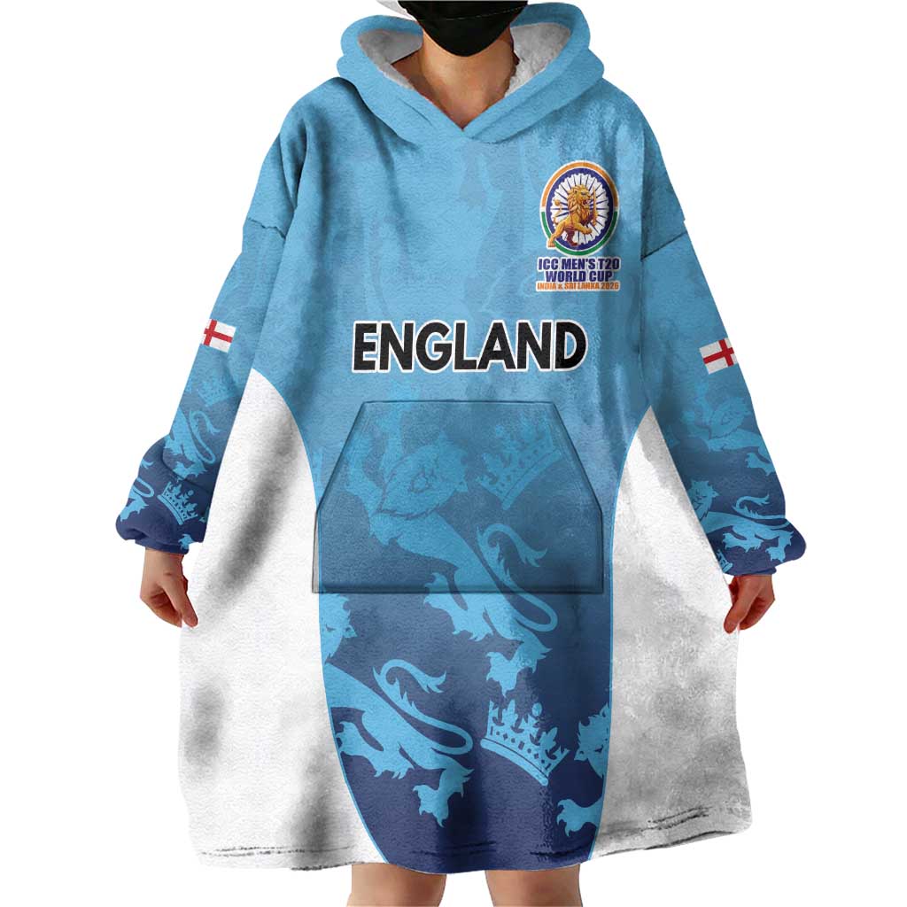 England Cricket Spirit 2026 Wearable Blanket Hoodie World T20 Edition - Wonder Print Shop