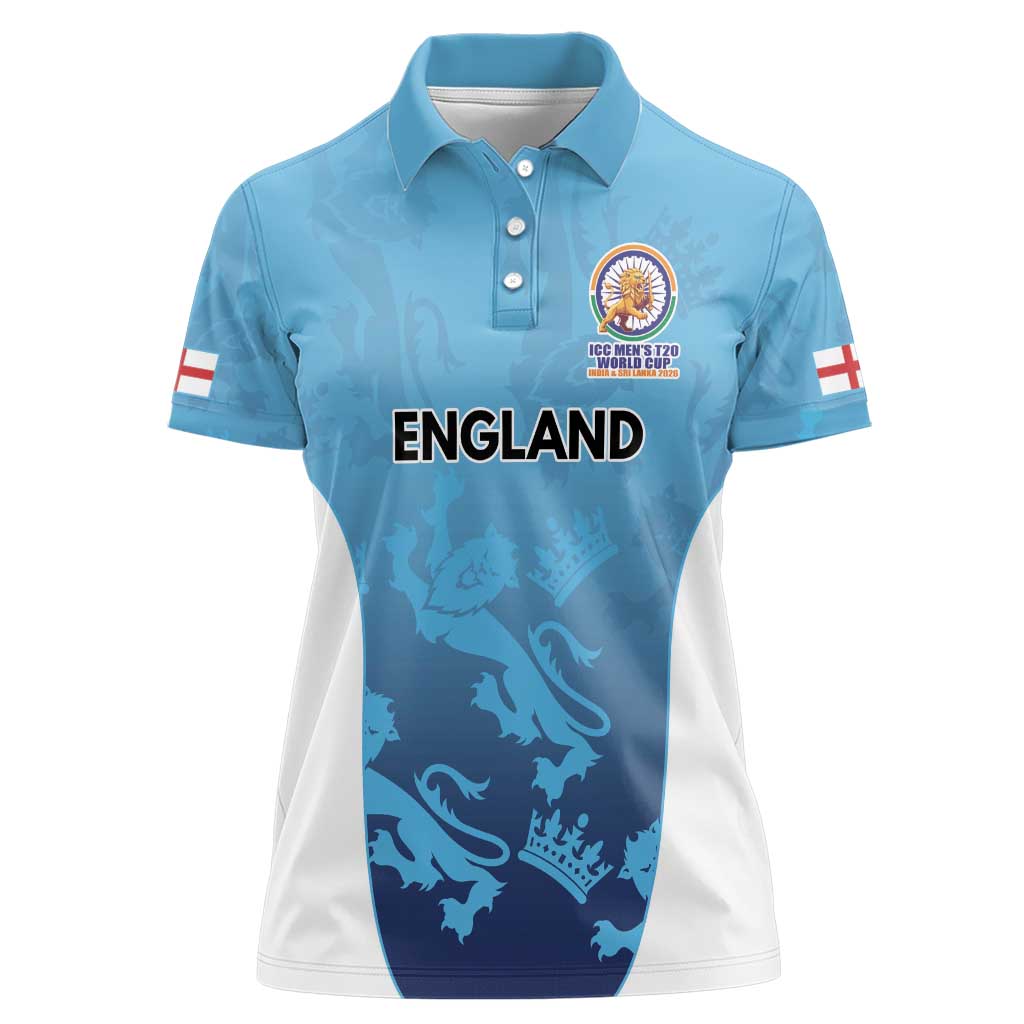 England Cricket Spirit 2026 Women Polo Shirt World T20 Edition - Wonder Print Shop