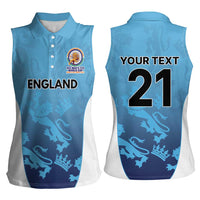 England Cricket Spirit 2026 Women Sleeveless Polo Shirt World T20 Edition - Wonder Print Shop