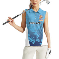 England Cricket Spirit 2026 Women Sleeveless Polo Shirt World T20 Edition - Wonder Print Shop
