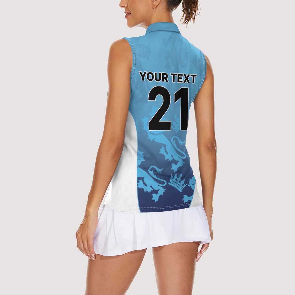 England Cricket Spirit 2026 Women Sleeveless Polo Shirt World T20 Edition - Wonder Print Shop