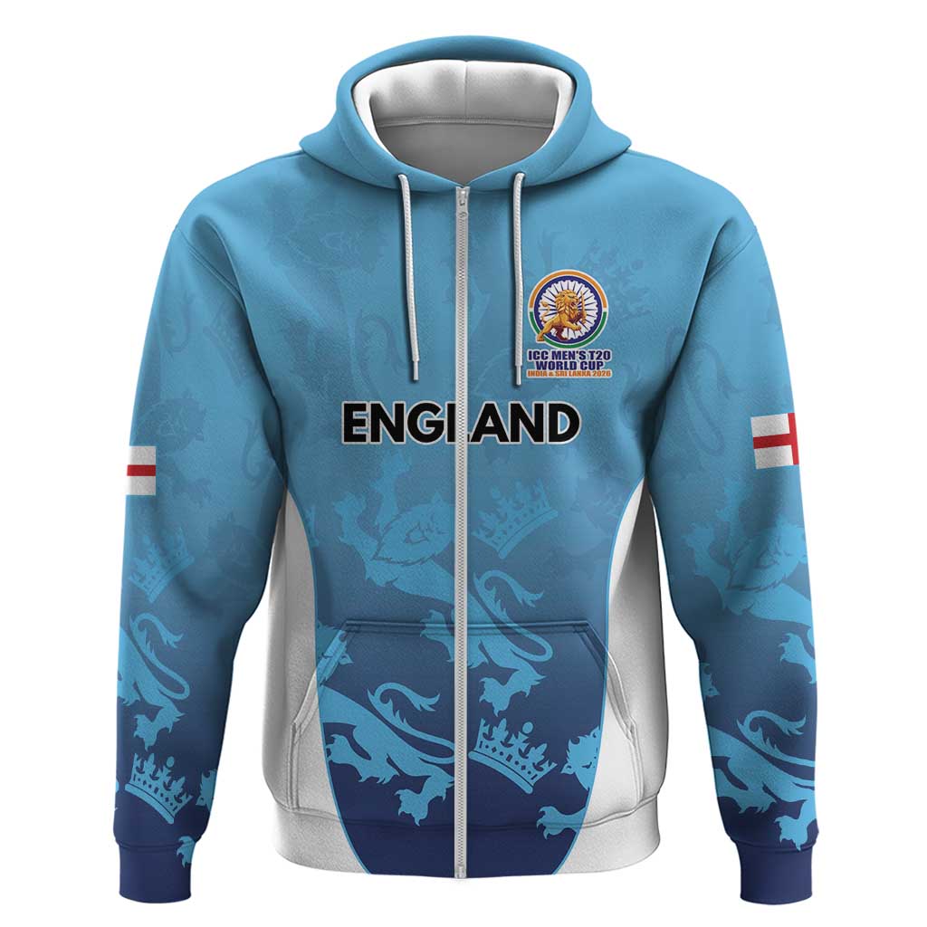 England Cricket Spirit 2026 Zip Hoodie World T20 Edition - Wonder Print Shop