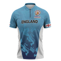 England Cricket Spirit 2026 Zipper Polo Shirt World T20 Edition - Wonder Print Shop