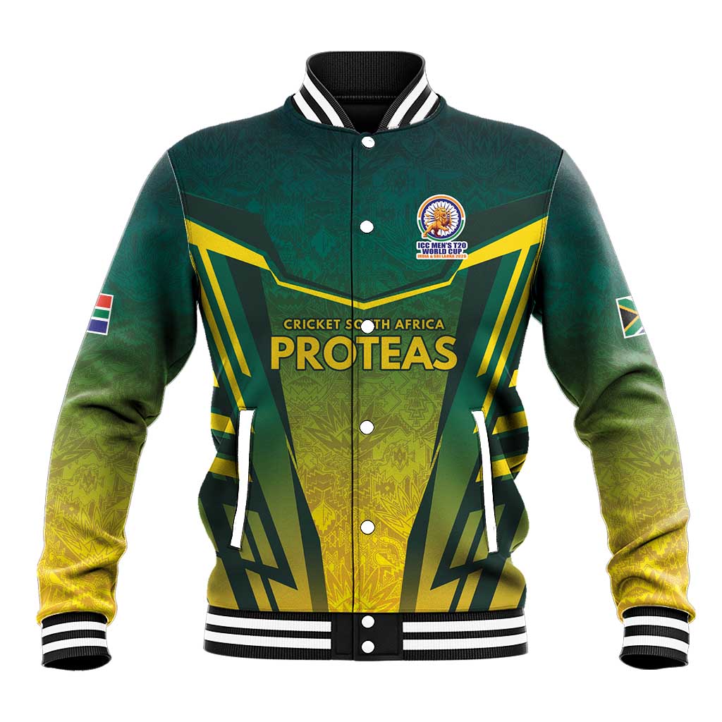 South Africa Cricket Spirit 2026 Baseball Jacket World T20 Edition - Wonder Print Shop