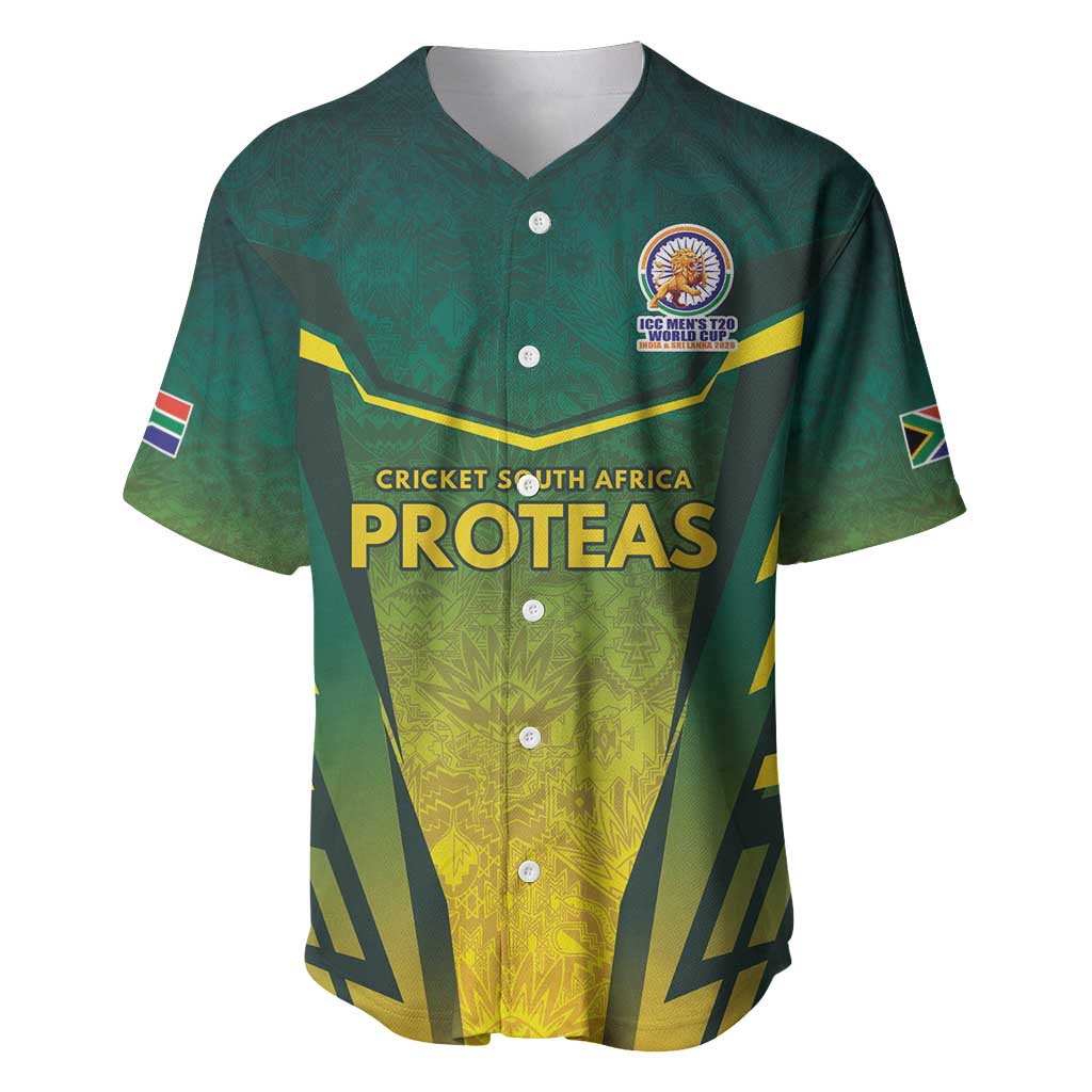 South Africa Cricket Spirit 2026 Baseball Jersey World T20 Edition - Wonder Print Shop
