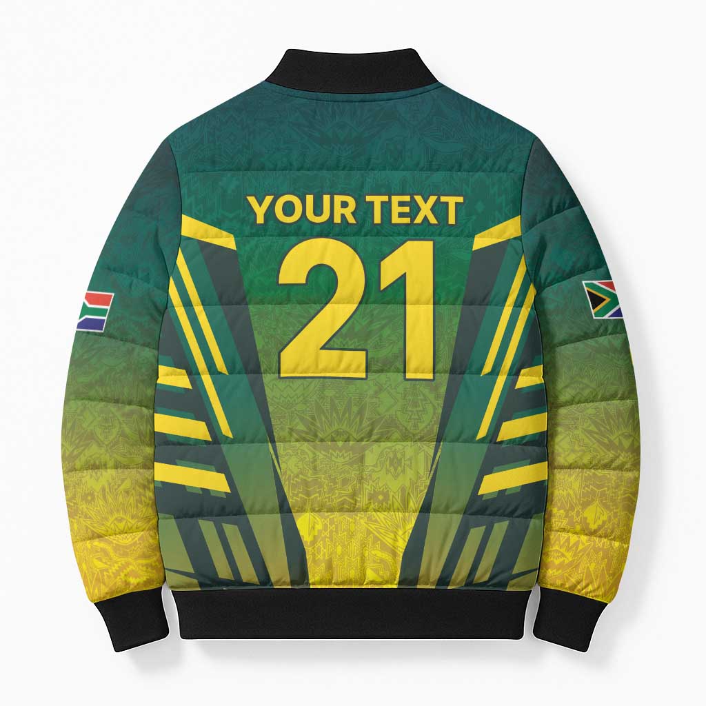 South Africa Cricket Spirit 2026 Bomber Puffer Jacket World T20 Edition - Wonder Print Shop