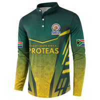 South Africa Cricket Spirit 2026 Button Sweatshirt World T20 Edition - Wonder Print Shop