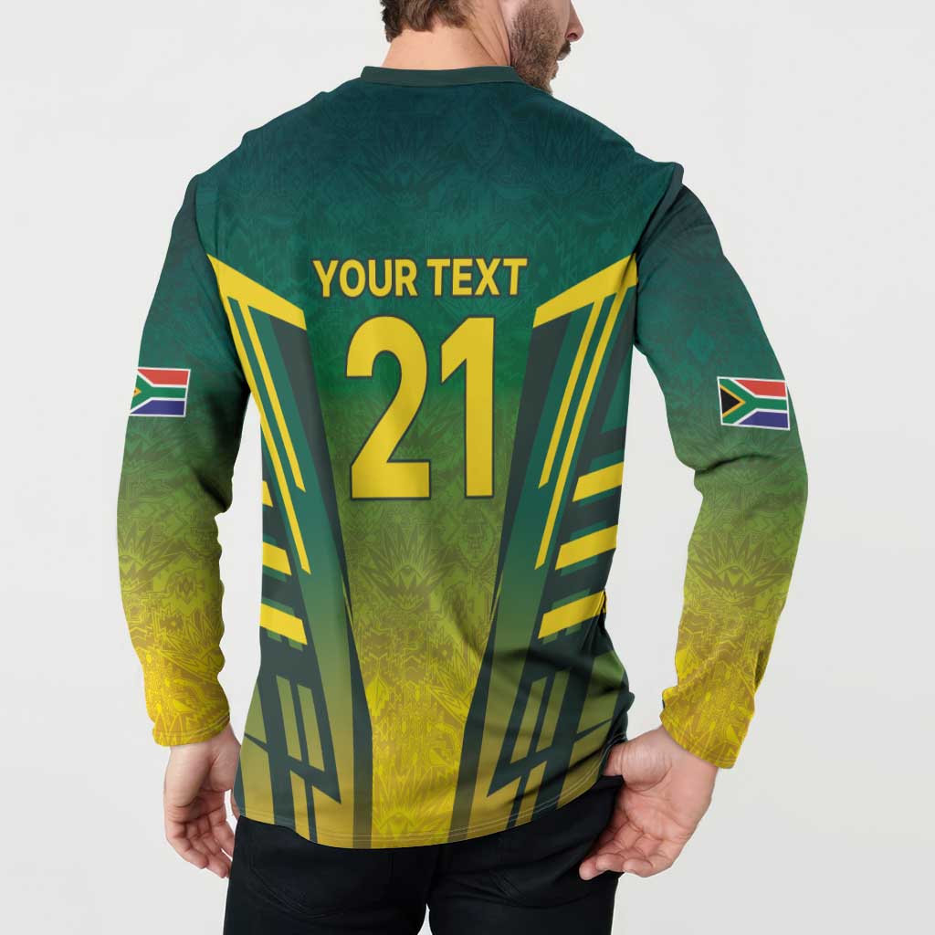 South Africa Cricket Spirit 2026 Button Sweatshirt World T20 Edition - Wonder Print Shop