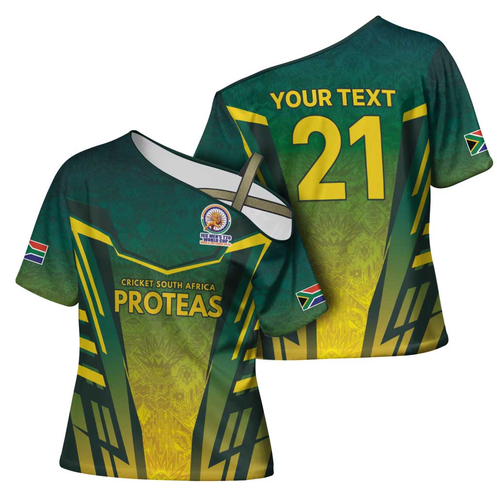 South Africa Cricket Spirit 2026 Cross Shoulder Shirt World T20 Edition - Wonder Print Shop