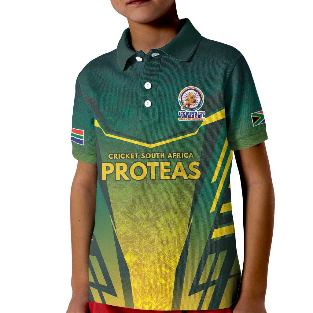 South Africa Cricket Spirit 2026 Kid Polo Shirt World T20 Edition - Wonder Print Shop
