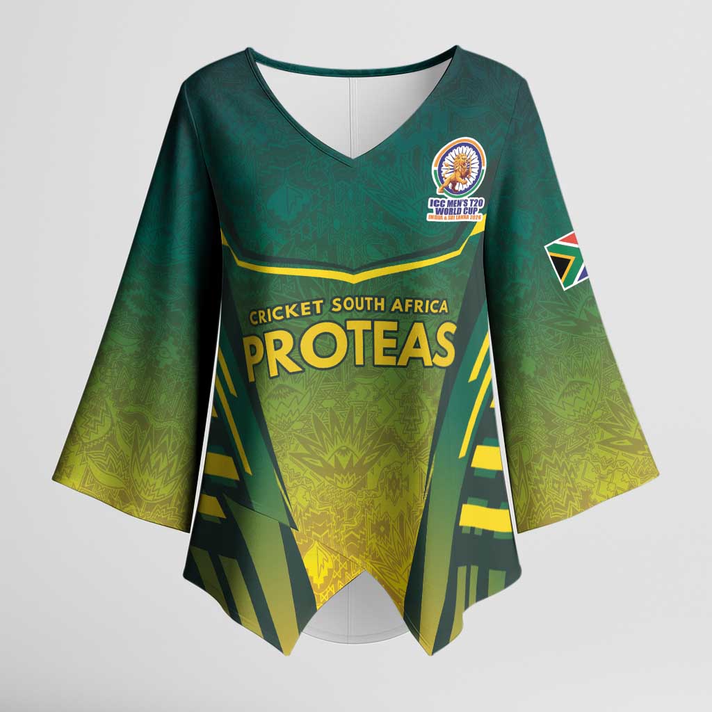 South Africa Cricket Spirit 2026 Kimono Sleeve Blouse World T20 Edition - Wonder Print Shop
