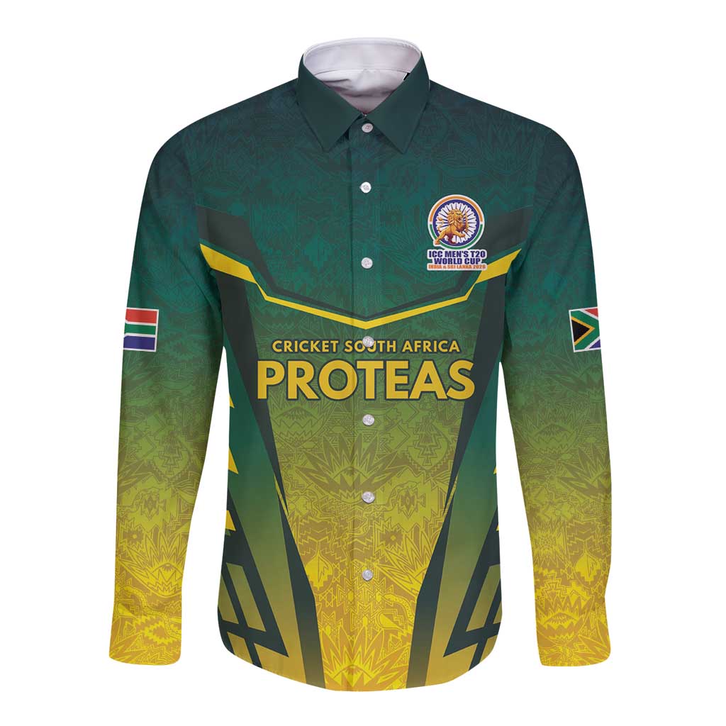 South Africa Cricket Spirit 2026 Long Sleeve Button Shirt World T20 Edition - Wonder Print Shop