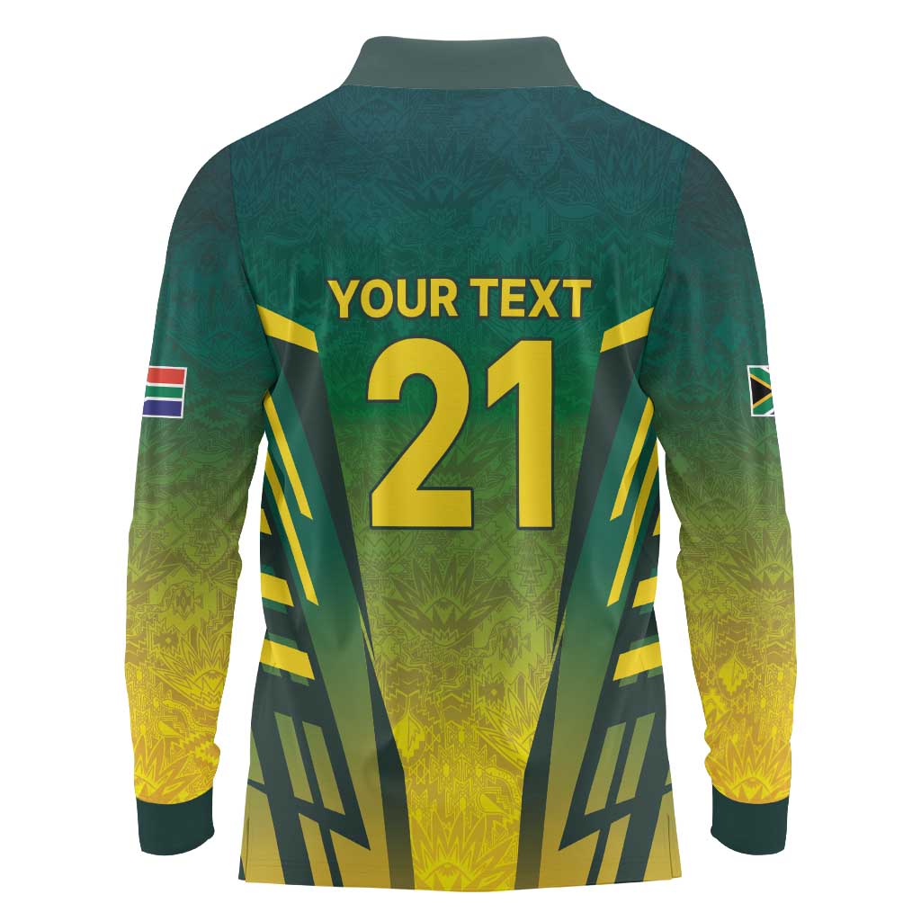 South Africa Cricket Spirit 2026 Long Sleeve Polo Shirt World T20 Edition - Wonder Print Shop