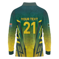 South Africa Cricket Spirit 2026 Long Sleeve Polo Shirt World T20 Edition - Wonder Print Shop